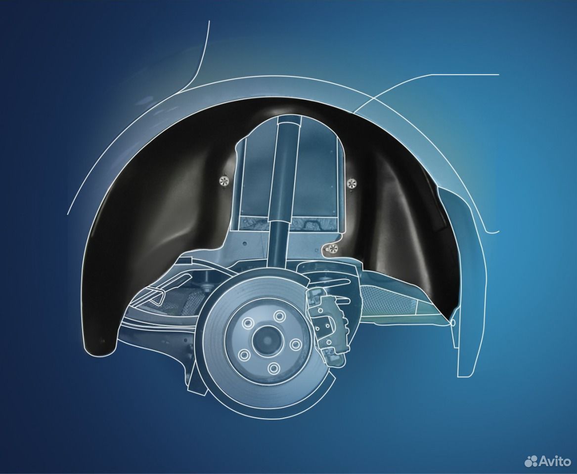 Подкрылки задние на renault Sandero (2010-2013)