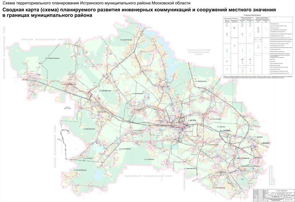 Карта истринского района московской