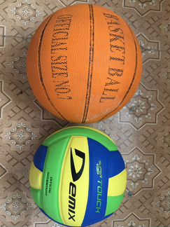 Волейбольный мяч и баскетбольный мяч