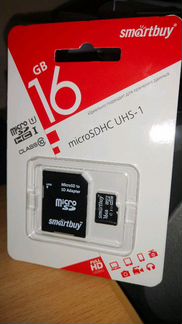 Новая карта памяти MicroSD 16gb с адаптером