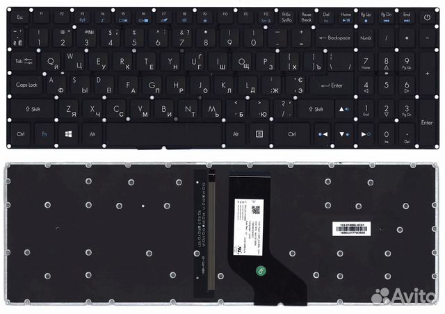 Клавиатура Acer Predator Helios 300 G3-571 черная