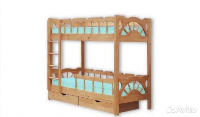 Кораблик. Надёжный двухярусные из массива дерева