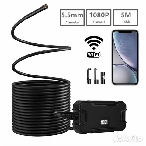 Беспроводной эндоскоп Wifi 5 метров 5,5 мм