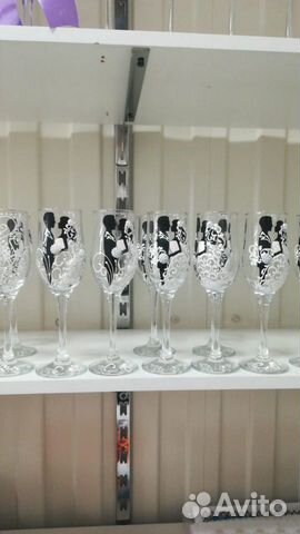 Свадебные бокалы новые