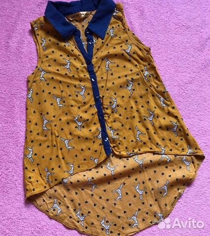 Летняя рубашка для девочки, р. 110-116