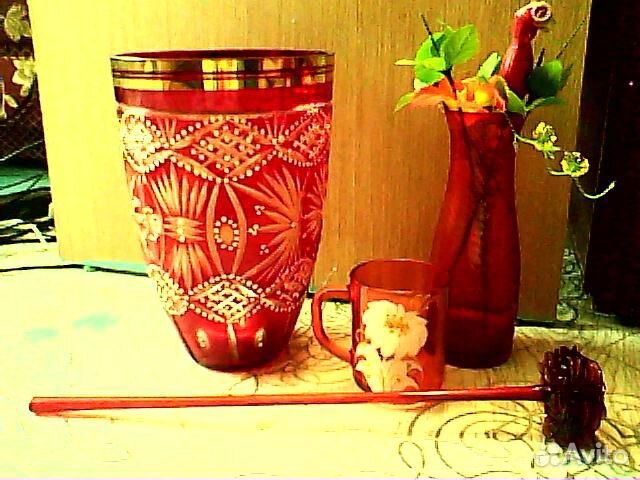 Красный хрусталь фарфор