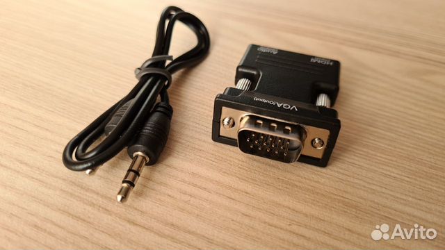 Новый Переходник-адаптер Hdmi-VGA + Audio