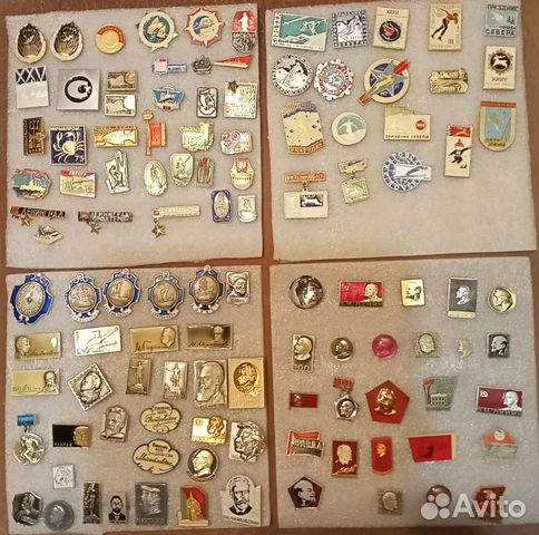 Значки.В.И.Ленин.Ленинград.Писатели.Поэты.Спорт