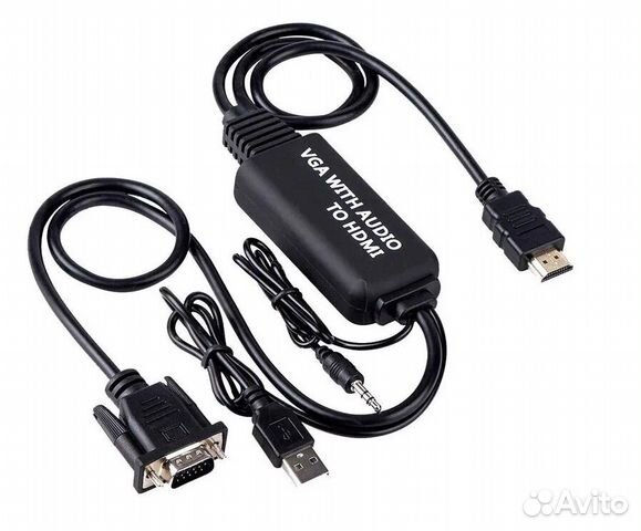 Кабель-конвертер 1,2 метра из VGA в hdmi, vga-hdmi