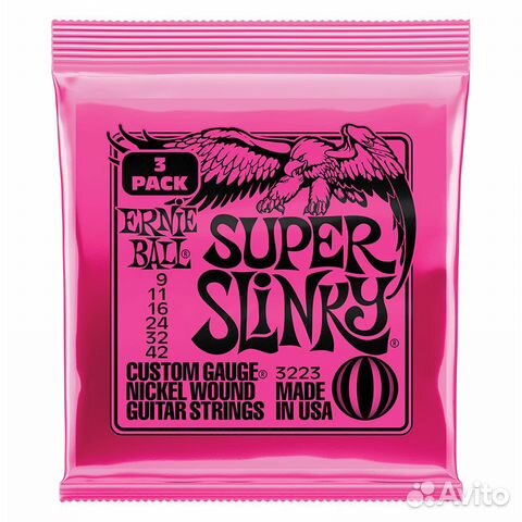 Ernie Ball 9-42 Super Slinky 3223, 3 ко. (Новый)