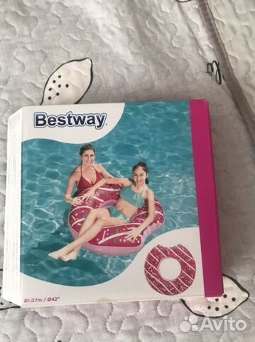 Надувной круг пончик