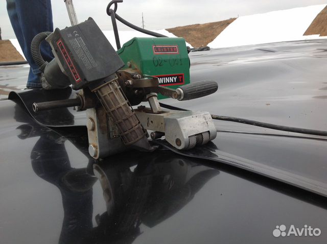 Монтаж геомембраны, сварка геомембраны