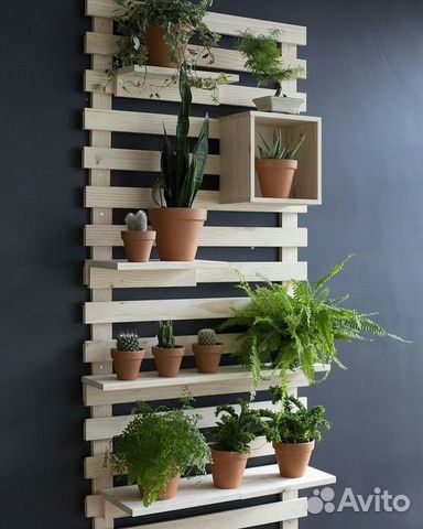 Полка для цветов, полка скандик, стеллаж