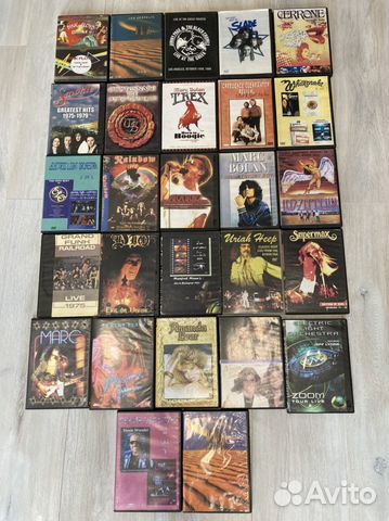 Коллекция 27 штук Dvd рок старые группы