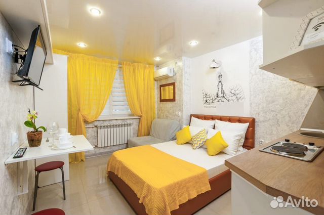 

Квартира-студия, 25 м², 2 кровати