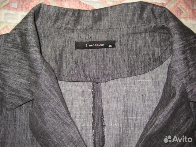 Классный летний пиджак Европа, р. 48 вискоза + лен
