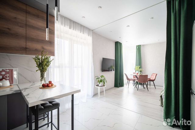 

1-к. квартира, 46 м², 2 кровати