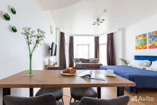

Квартира-студия, 45 м², 3 кровати