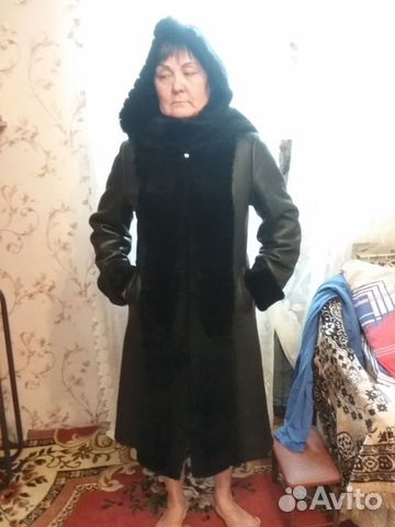 Кожанное пальто