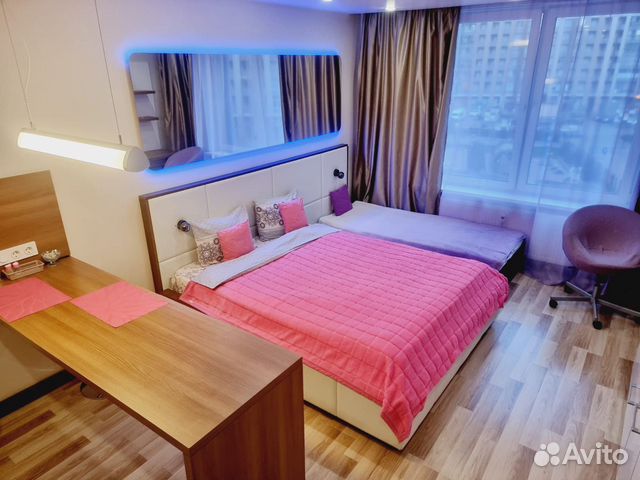 

Квартира-студия, 28 м², 2 кровати