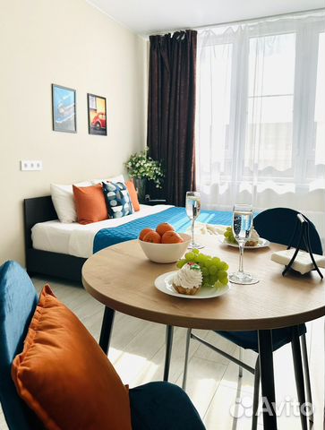 

Квартира-студия, 27 м², 2 кровати