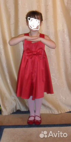 Платье Name it, р. 110-116, в отл. сост., красное Платье Name it, р. 110-116, в отл. сост., красное