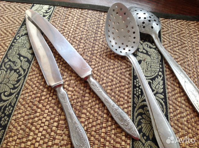 СССР ножи и вилки костяные ручки