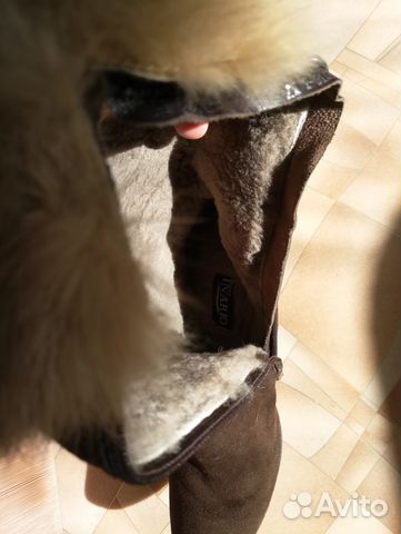 Зимние сапоги из натуральной замши