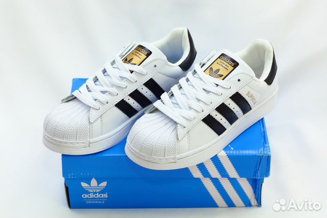 Кроссовки Adidas Superstar белые нат. кожа 35-40 Кроссовки Adidas Superstar белые нат. кожа 35-40