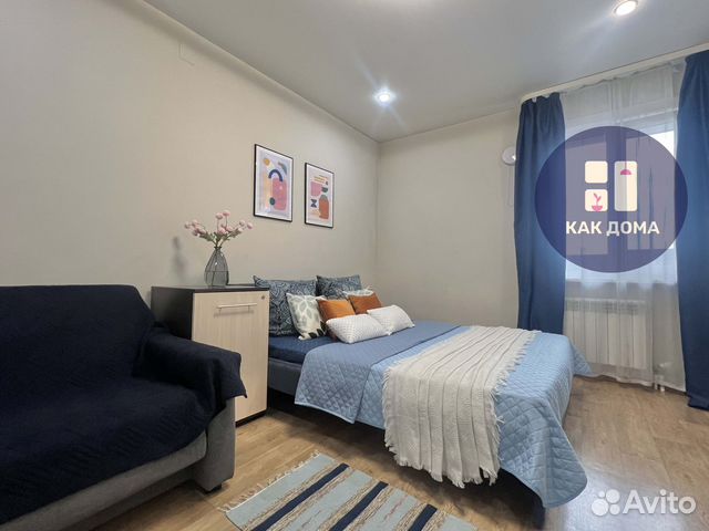 

1-к. квартира, 44 м², 3 кровати