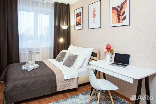 

1-к. квартира, 44 м², 2 кровати
