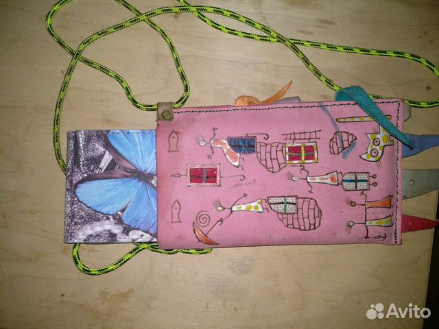 Кожаная сумка для телефона Кожаная сумка для телефона