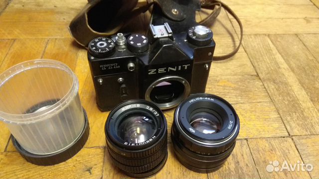 Zenit TTL, объектив мир-1В и helios-44M