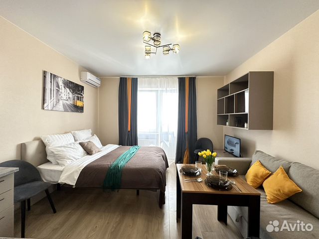 

Квартира-студия, 27 м², 2 кровати