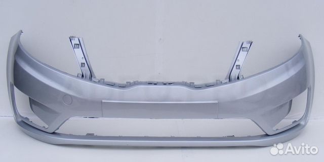 Бампер передний серебристый Киа Рио 3 Rio 3 (11+)