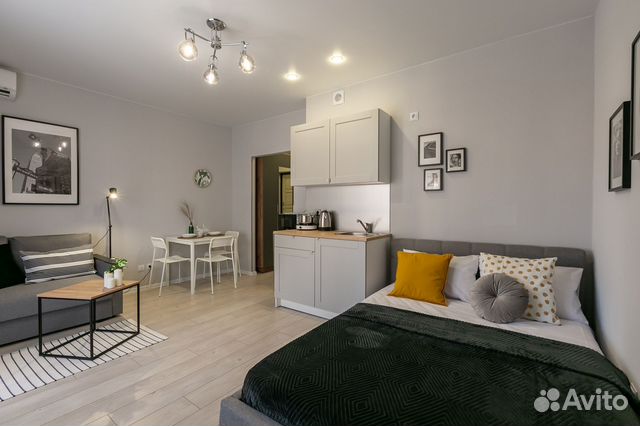 

Квартира-студия, 27 м², 2 кровати