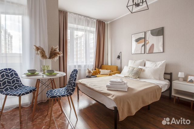 

Квартира-студия, 27 м², 2 кровати