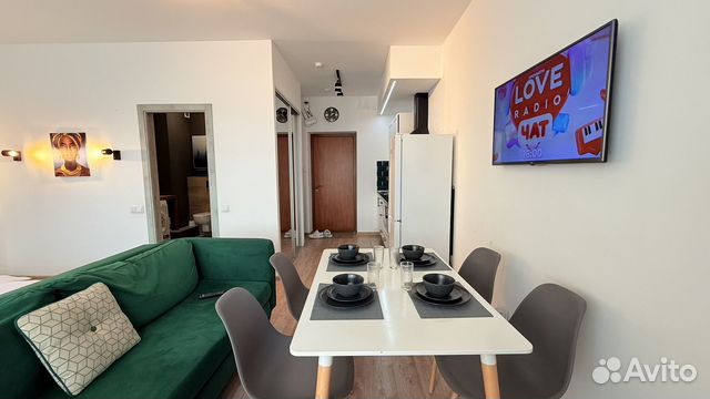 

Квартира-студия, 39 м², 2 кровати