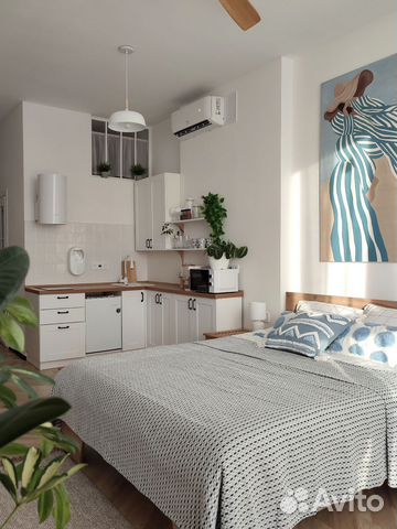 

Квартира-студия, 33 м², 2 кровати