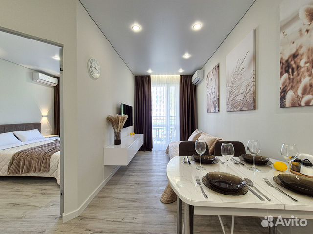 

1-к. квартира, 34 м², 2 кровати