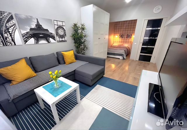 

1-к. квартира, 46 м², 2 кровати