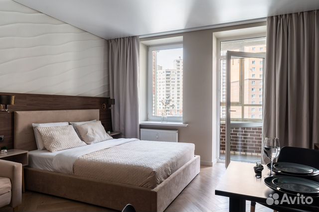 

Квартира-студия, 28 м², 2 кровати