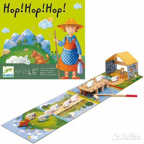 Игры Djeco Три поросенка, Хоп, Хоп новые Игры Djeco Три поросенка, Хоп, Хоп новые