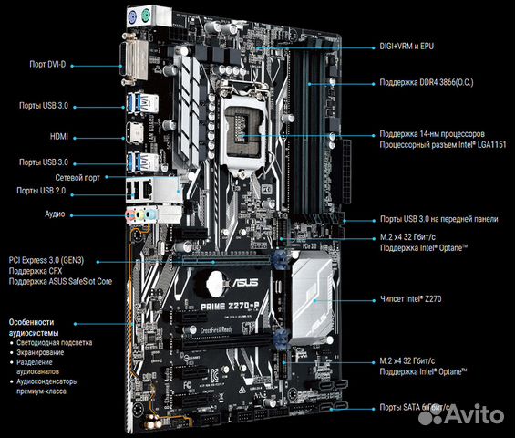 Asus Prime Z270-P LGA1151 + проц (5 комплектов) Asus Prime Z270-P LGA1151 + проц (5 комплектов)