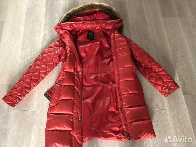 Пуховик 44 красный Finn Flare