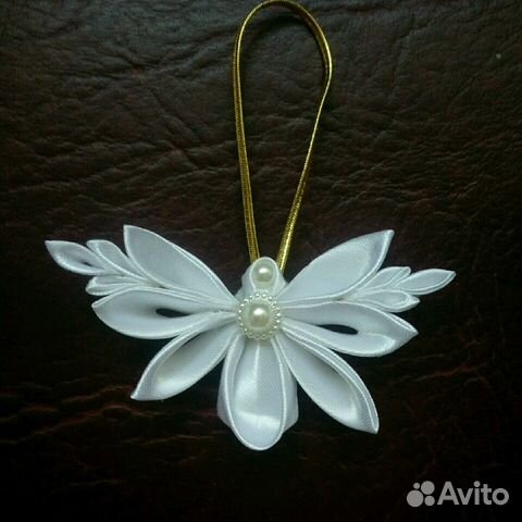 Новогодние Игрушки Из Атласных Лент