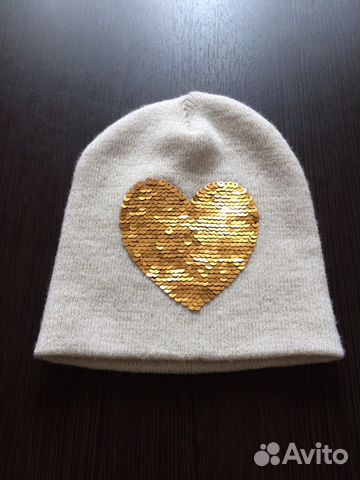Шапка H&M с пайетками на 1-2года