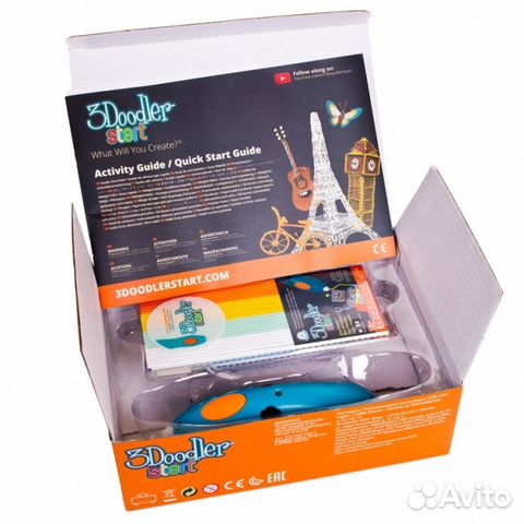 Новая 3D-ручка 3doodler start базовый набор Новая 3D-ручка 3doodler start базовый набор