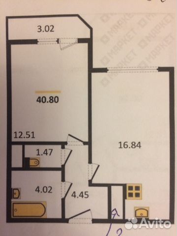 1-к квартира, 40.8 м², 10/18 эт.