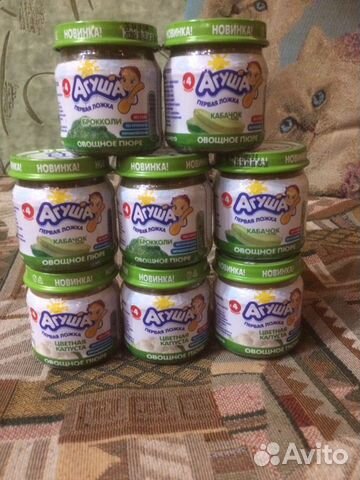 Пюре овощное агуша брокколи,цветная,кабачек 89 бан